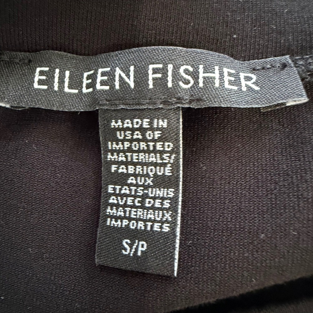 Eileen Fisher Dress Womens S P Black Oversized Minimalist Lagenlook Quiet Luxury - Picture 4 of 14